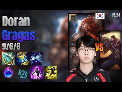 Doran Top Gragas vs Jayce lol KR solo rank Full Game 15.24 | 도란 그라가스 vs 제이스
