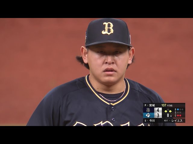 【8回裏】バファローズ・宮城大弥が8回を投げて今季初勝利を挙げる‼ 2025年4月4日 北海道日本ハムファイターズ 対 オリックス・バファローズ