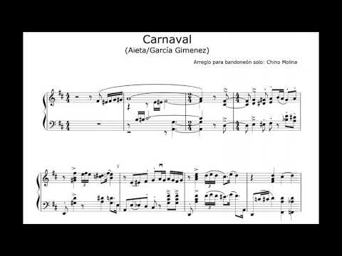 Carnaval / Arreglo para bandoneón solo de Chino Molina