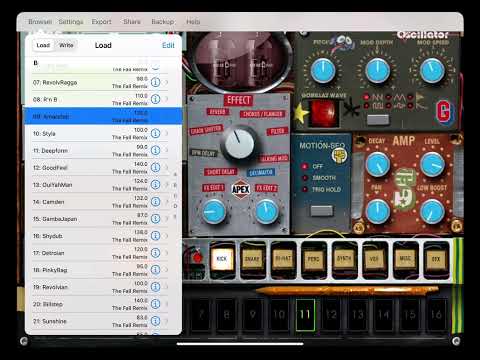 Playing all of the loops In Korg iElectribe (Gorillaz Edition)