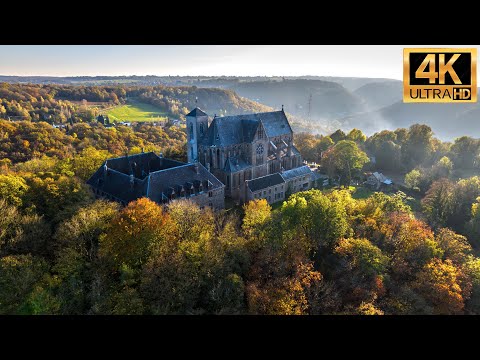 Basilica of Our Lady of Chèvremont (Belgium) - Drone footage Ultra HD 4K
