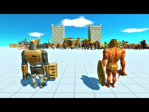 Ghor and achilles vs random team same price Animal revolt battle simulator