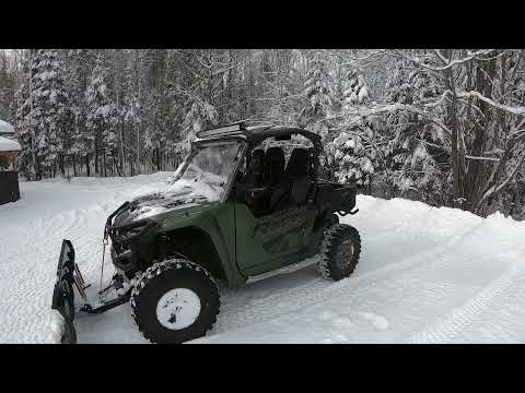 Plowing Snow with the Yamaha RMAX and Warn Plow System