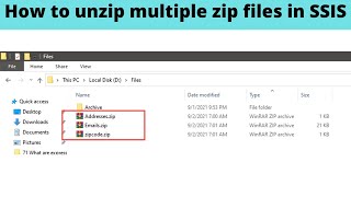 74 How to unzip multiple zip files in SSIS ?
