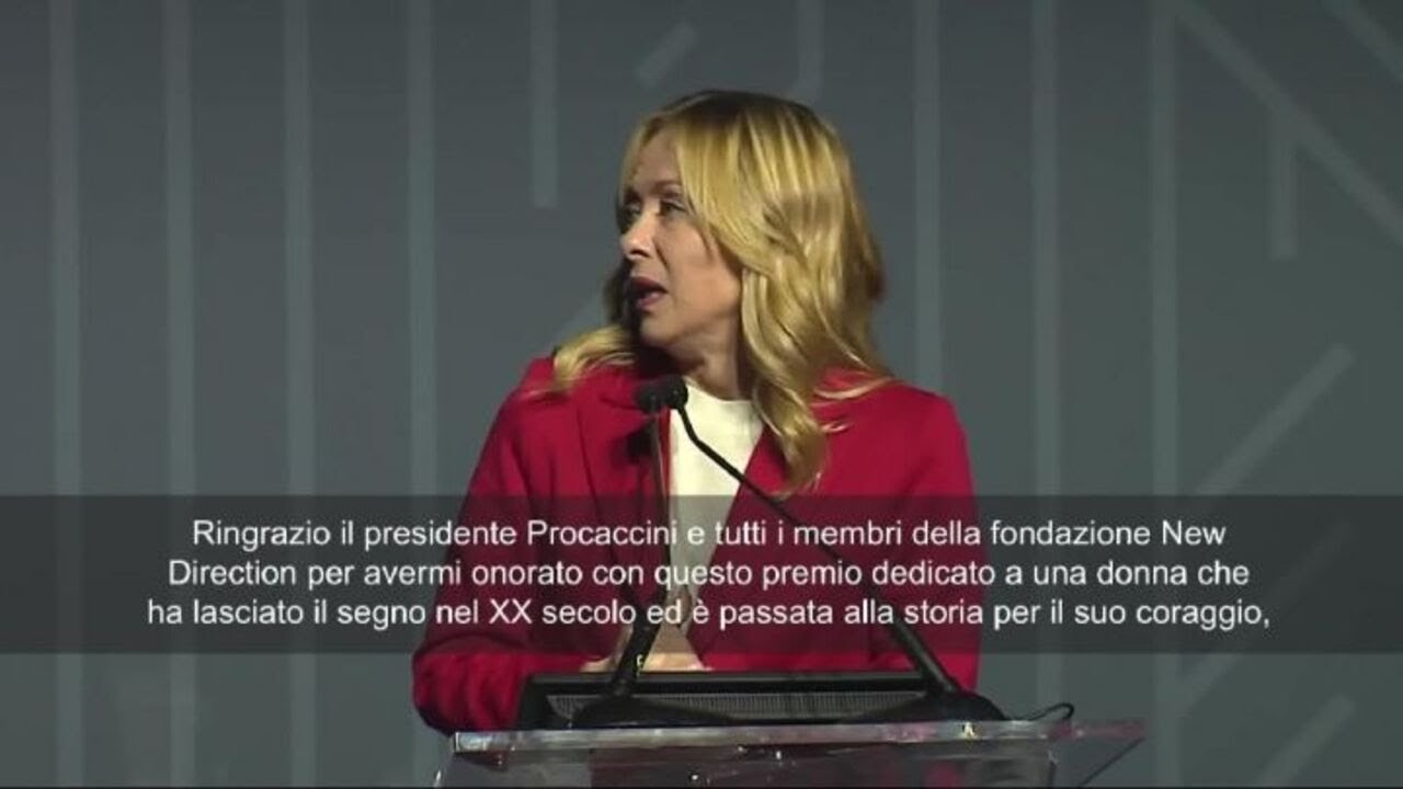 Meloni riceve il premio Margaret Thatcher: Sono un soldato al servizio di un'idea
