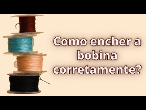 Part of a video titled Como encher a bobina da máquina? Nunca mais desperdice linha!