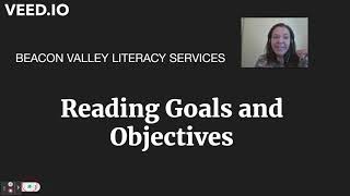 Oral Reading Fluency Sample Goals