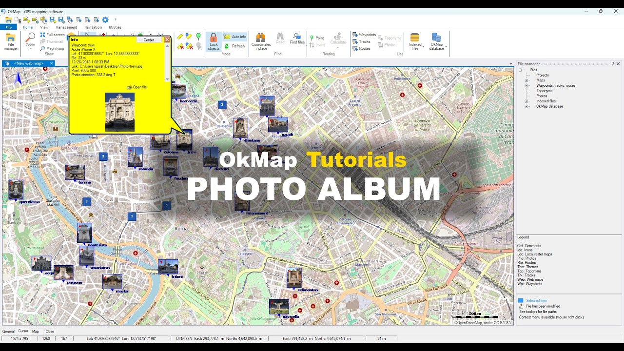 OkMap Tutorial - Creare un album fotografico georeferenziato