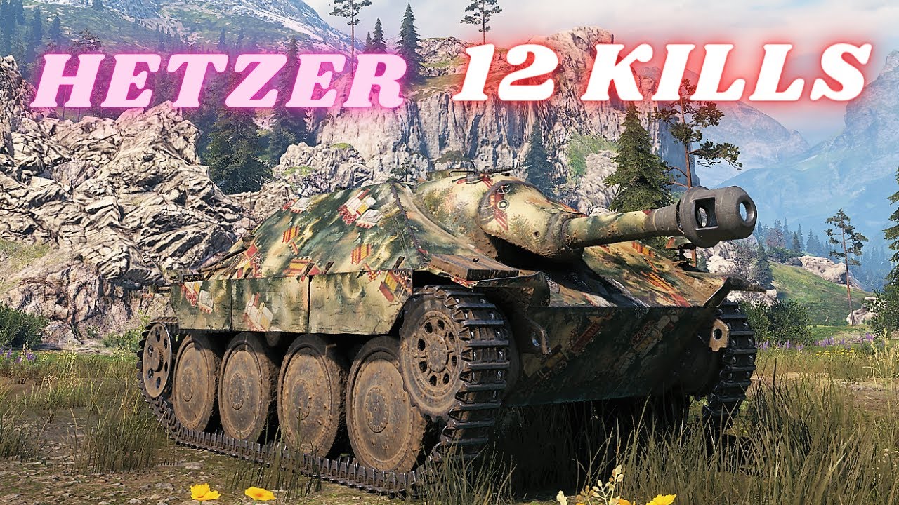 Jagdpanzer 38(t) Hetzer  12 Frags 3.5K Damage World of Tanks , WoT Replays tank game Фото 3