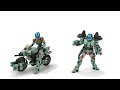 Sentinel Riobot VR 52 Transformation Guide Bike To Armor