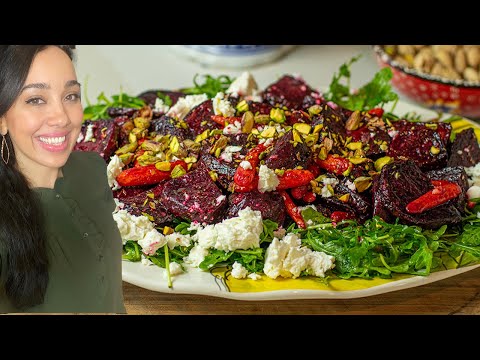 The MOST Delicious Autumn Salad!! Roasted beets & feta