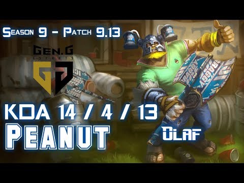 Gen Peanut OLAF vs SEJUANI Jungle - Patch 9.13 KR Ranked