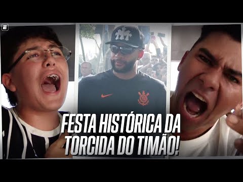 TORCIDA DO CORINTHIANS FAZ FESTA ABSURDA E RECEBE O ELENCO COM MUITO BARULHO PARA A SUPERCOPA!