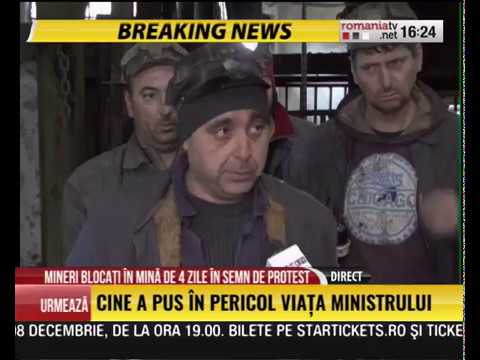 MINERI blocaţi în mină de 4 zile, în semn de PROTEST