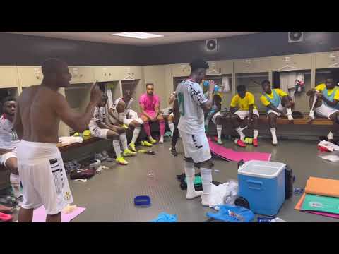 ROAD TO PLAYOFF: ANDRE AYEW TEAM TALK IN THE DRESSING ROOM AFTER THE 1-1 DRAW WITH ETHIOPIA