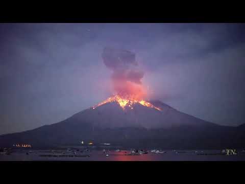 Explosive eruption of Sakurajima on November 12, 2019