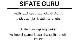 Download lagu Lirik Sholawat Sifate Guru mp3