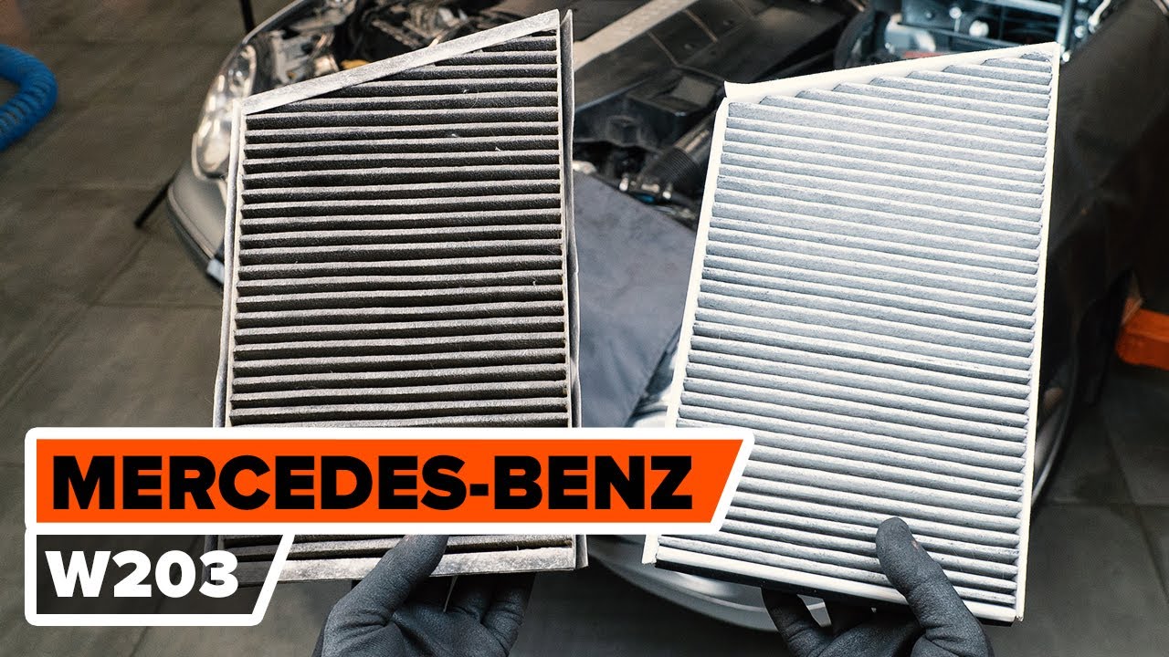 Como mudar filtro habitáculo em Mercedes W203 - guia de substituição