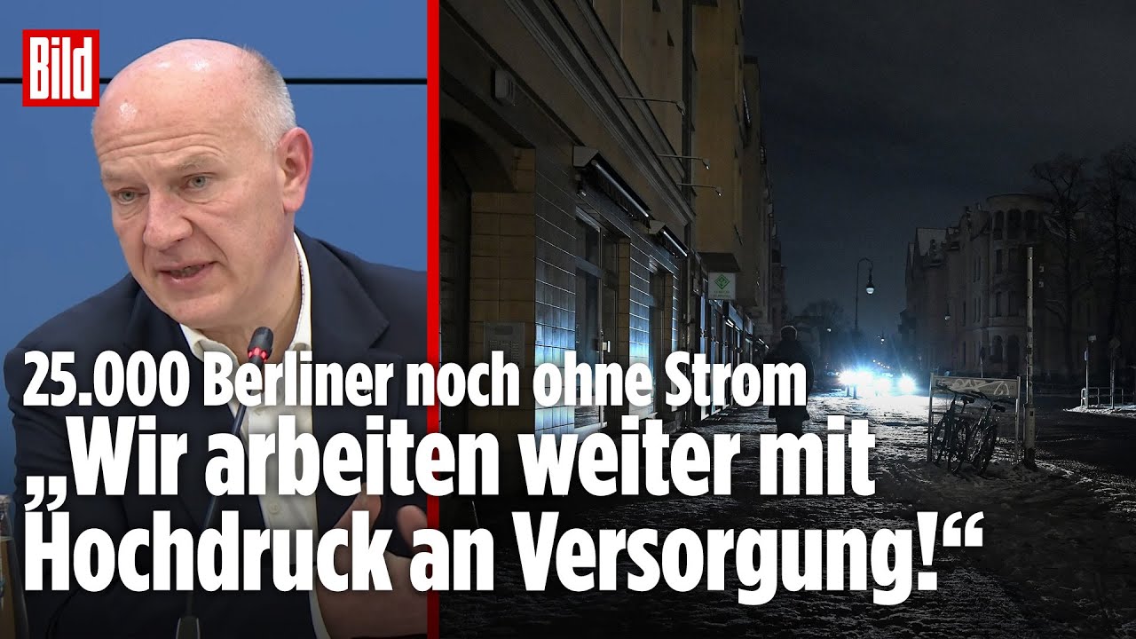 BERLIN: Immer noch Tausende ohne Strom! Bürgermeister Wegner spricht von „Zuversicht“
