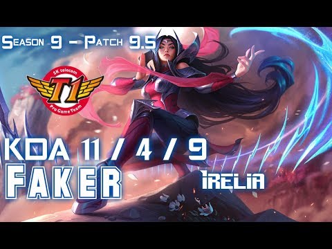 SKT Faker IRELIA vs ZOE Mid - Patch 9.5 KR Ranked