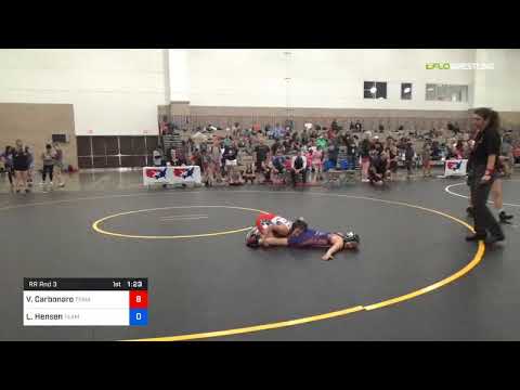 2018 Women's National /Intermediate Girls 70-75 RR Rnd 3 - Victoria Carbonaro (Team) Vs. Lyla Hens