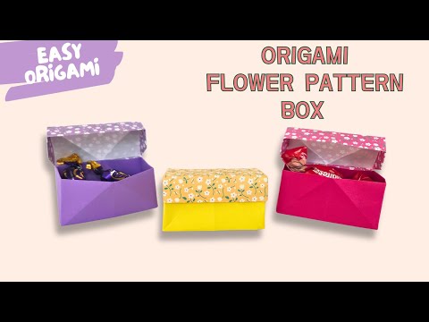 One Paper Gift Box Origami Cute Easy Folding Tutorial