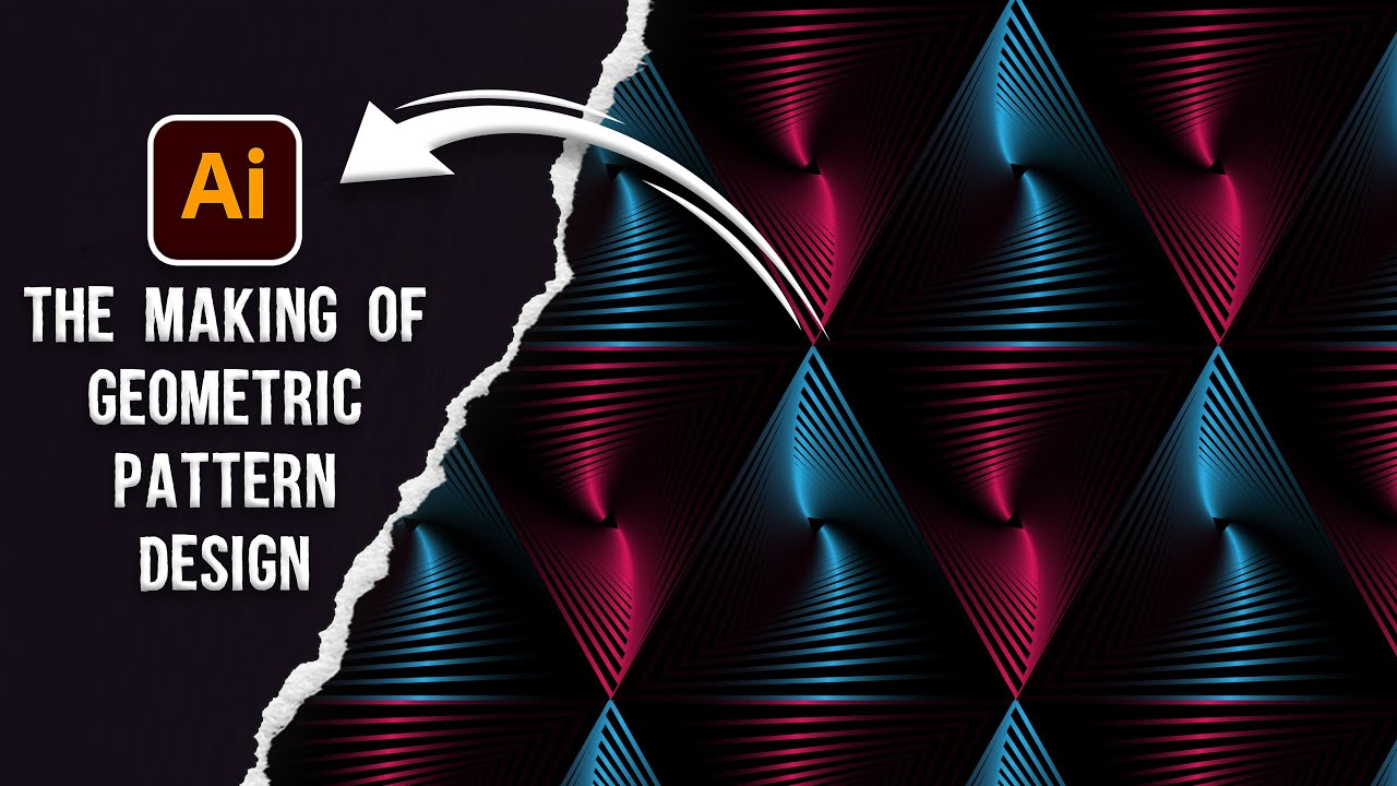 How to create a 3D Geometric Pattern in Illustrator| Seamless Pattern |Vector Background| #graphics