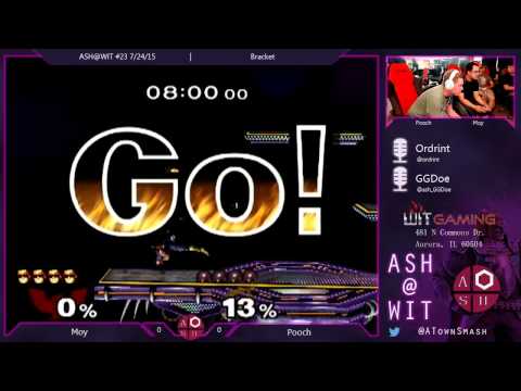 Moy (Falcon) vs. Pooch (Samus) - Melee Bracket ASH@WIT #23 7/24/15