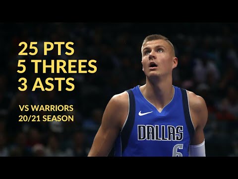 Kristaps Porzingis 25 Pts 5 Threes 5 Rebs 3 Asts 2 Blks Highlights vs Warriors | NBA 20/21 Seaason