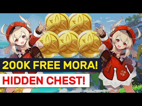 Get Your 200K FREE Mora! Hidden Gold Chest Location! | Genshin Impact