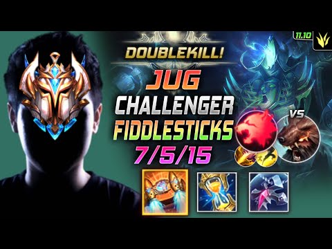 Challenger Fiddlesticks Jungle vs Udyr - 챌린저 정글 피들스틱 템트리 룬 벨트 포식자 フィドルスティックス - LOL KR 11.10