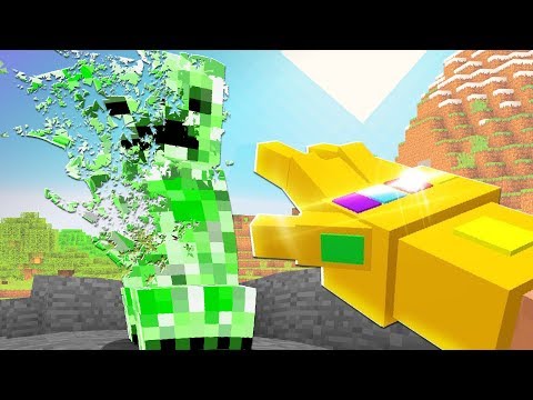 THANOS INFINITY GAUNTLET DESTROYS MINECRAFT! (ENDGAME)