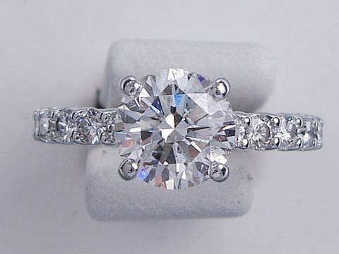 2.22 ctw Round Cut F SI1 Diamond Engagement Ring - BigDiamondsUSA