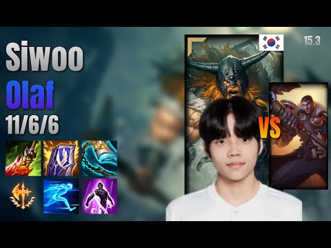 Siwoo Top Olaf vs Jayce lol KR solo rank Full Game 15.3 | 시우 올라프 vs 제이스