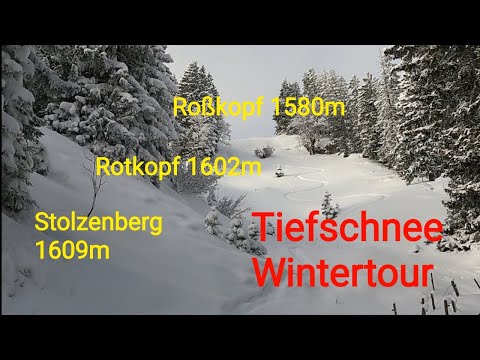 Stolzenberg und Roßkopf mit viel viel Schnee          leichte Bergtour