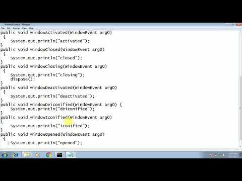 Java Ch 10 Windows Listener Example