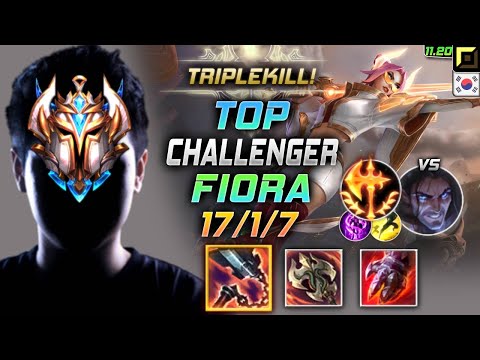Challenger Fiora TOP vs Sylas - 챌린저 탑 피오라 템트리 룬 선혈 정복자 フィオラ Фиора 无双剑姬 菲歐拉 - KR 11.20