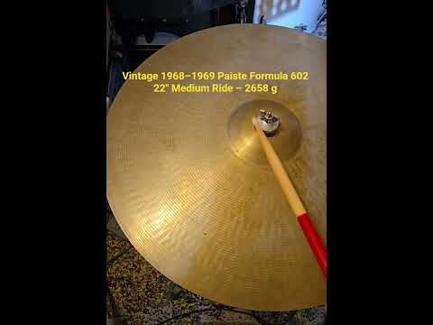 1968–69 Paiste Formula 602 22″ Medium Ride – 2658 g Bild 8
