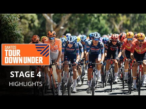 Santos Tour Down Under 2026 - Stage 4 Highlights - Extreme heat, crashes and a sprint