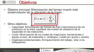Métodos de resolución para el problema de equilibrado de líneas