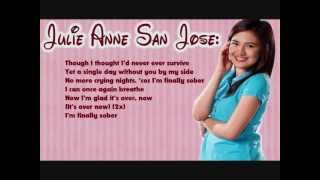 Glad It&#39;s Over - Julie Anne San Jose | Lyrics