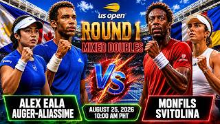 🔴LIVE! EALA/AUGER-ALIASSIME VS SVITOLINA/MONFILS 󠁯•󠁏 MIXED DOUBLES - ROUND 1 •󠁏 2026 US OPEN