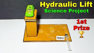 How to make hydraulic lift for science project | School science project hydraulic lift