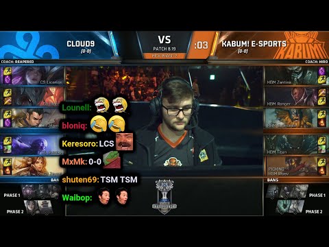C9 vs KBM | 2018 Worlds Play-In Day 1 | Twitch VOD with Chat