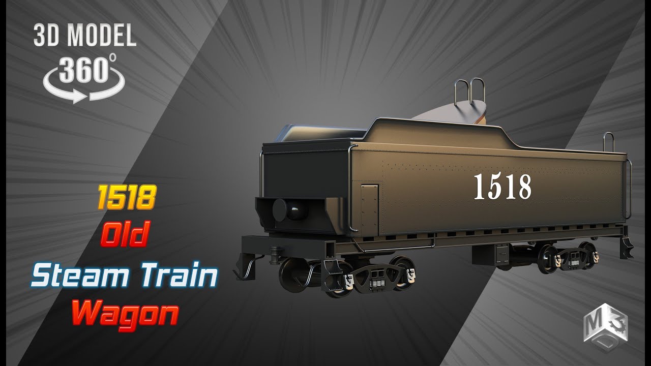 1518 Locomotive Steam Wagon 3D Model