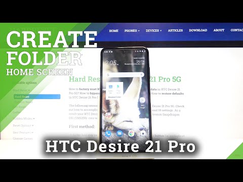 How to Create Folder On Home Screen in HTC Desire 21 Pro – Add Folder to Home Screen