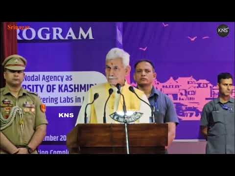 Lieutenant Governor  Manoj Sinha addresses ''ATL Sarthi & Frontier region Program'' at University Of Kashmir.
