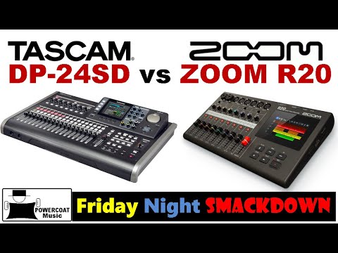 Tascam DP-24SD Digital Portastudio vs ZOOM R20