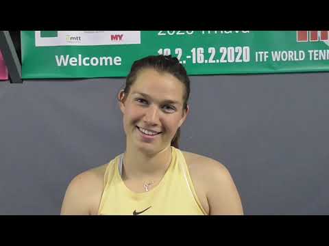 EMPIRE Women's Indoor 2020: Doubles ceremony, Interview Miriam Kolodziejova.