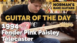 Video thumbnail for Guitar of the Day: 1994 Fender Pink Paisley Telecaster MIJ | Norman's Rare Guitars by Normans Rare Guitars